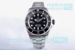 Swiss Grade Replica Rolex Sea Dweller Black Dial Black Bezel SS Watch